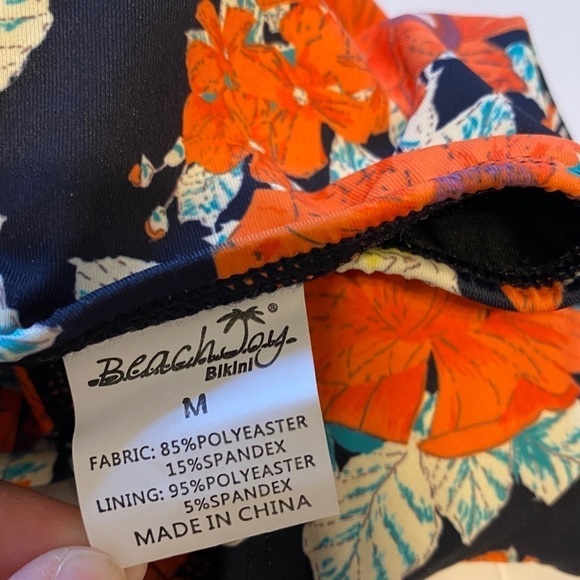 NWT ditsy ditzy flower floral BEACH JAY BIKINI BOTTOM size medium - Picture 4 of 5